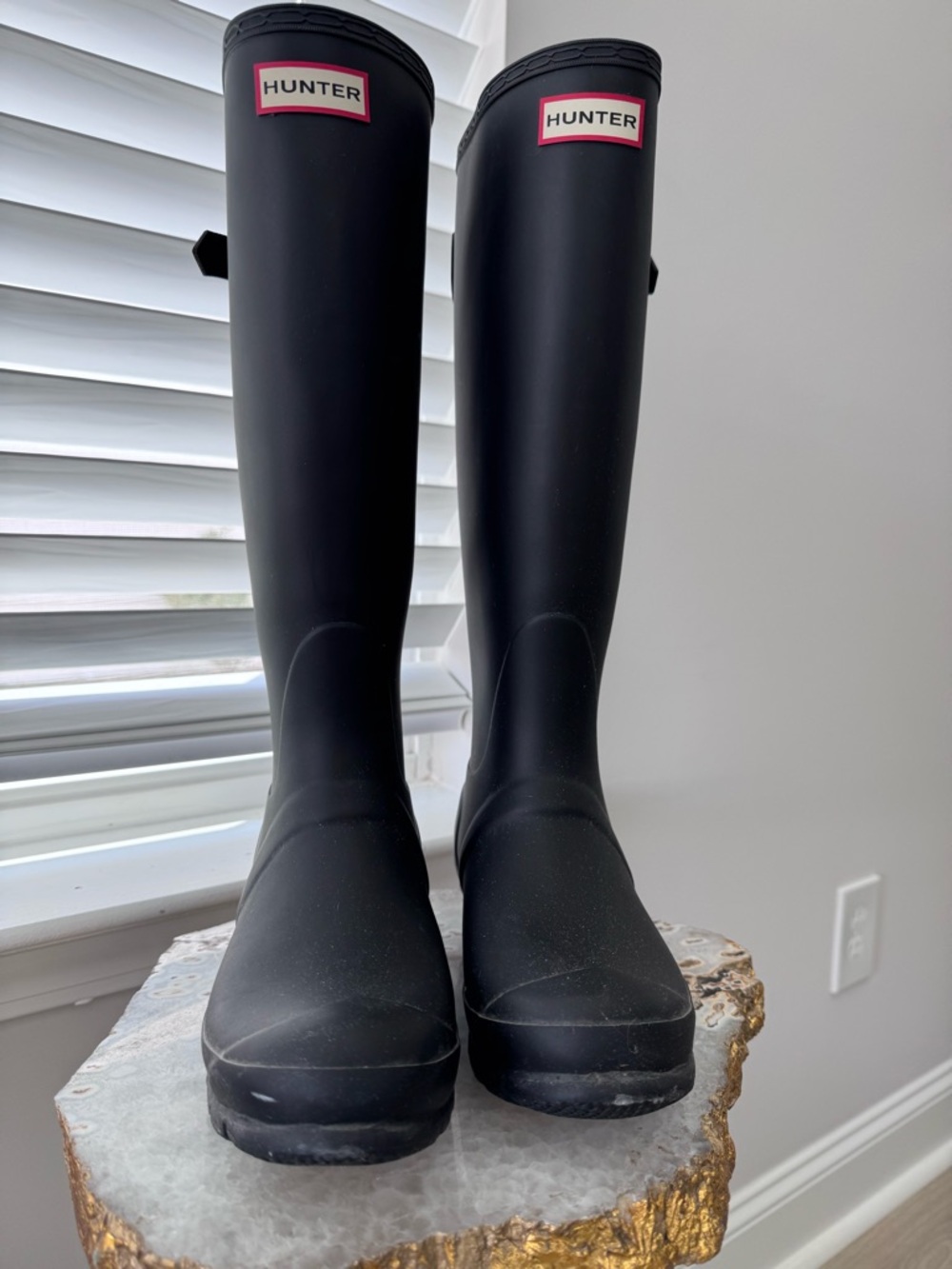 Hunter Matte Black Tall Women's Rain Boots